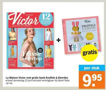 Albert Heijn La Maison Victor Me't Gratis Boek Knuffels & Kleertjes aanbieding