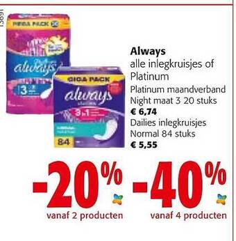 Colruyt Always aanbieding