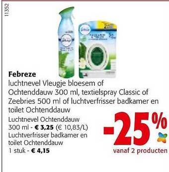 Colruyt Febreze aanbieding