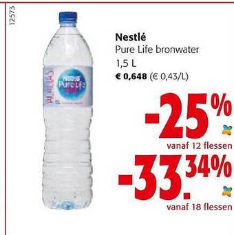 Colruyt Nestlé Pure Life Bronwater aanbieding