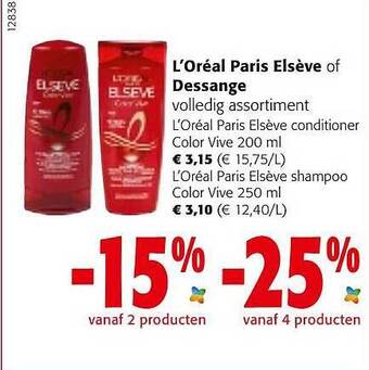 Colruyt L'oréal Paris Elsève Of Dessange aanbieding