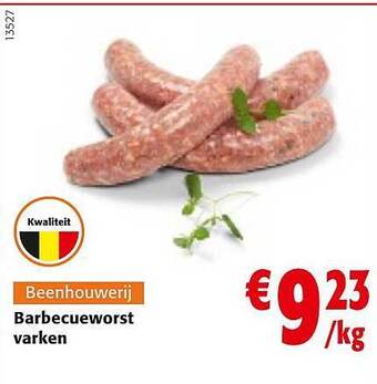 Colruyt Beenhouwerij Barbecueworst Varken aanbieding