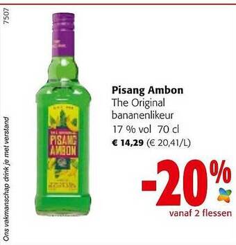 Colruyt Pisang Ambon The Original Bananenlikeur aanbieding