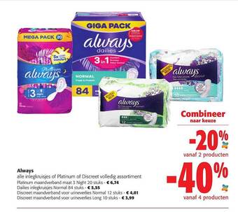 Colruyt Always aanbieding