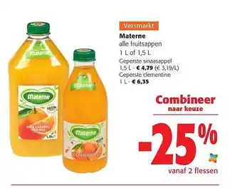 Colruyt Versmarkt Materne Alle Fruitsappen aanbieding