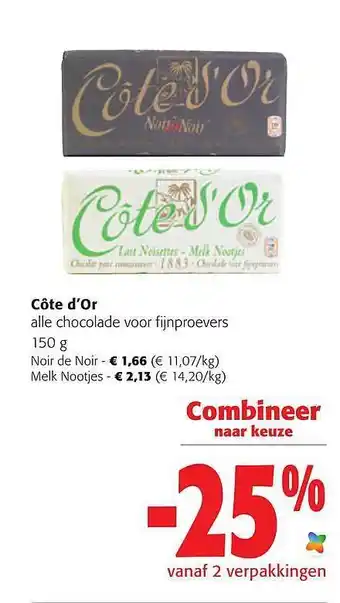 Colruyt Côte D'or Alle Chocolade Voor Fijnproevers aanbieding