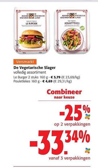 Colruyt Versmarkt De Vegetarische Slager Volledig Assortiment aanbieding