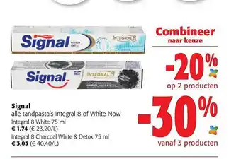 Colruyt Signal Alle Tandpasta's Integral 8 Of White Now Integral aanbieding