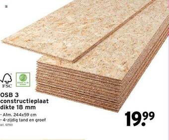 GAMMA Osb 3 Constructieplaat Dikte 18 Mm aanbieding
