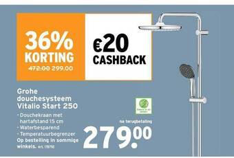 GAMMA Grohe Douchesysteem Vitalio Start 250 aanbieding