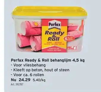 GAMMA Perfax Ready & Roll Behanglijm 4.5kg aanbieding