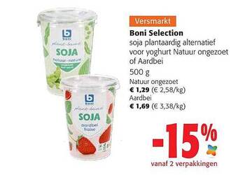 Colruyt Versmarkt Boni Selection aanbieding