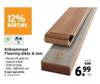 Kliklaminaat Flooring Dikte 6 Mm