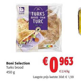 Colruyt Boni Selection Turks Brood aanbieding