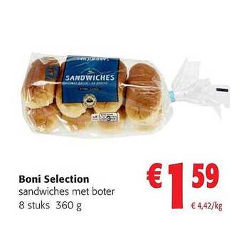 Colruyt Boni Selection Sandwiches Met Boter aanbieding