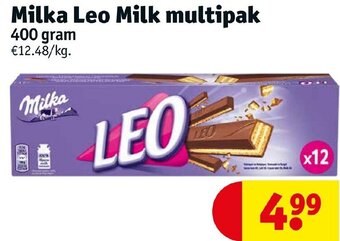 Kruidvat Milka Leo Milk Multipak 400gram aanbieding