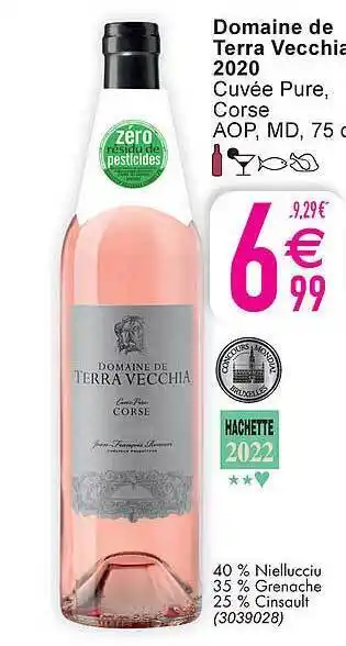 Domaine De Terra Vecchia 2020 Cuvée Pure Corse