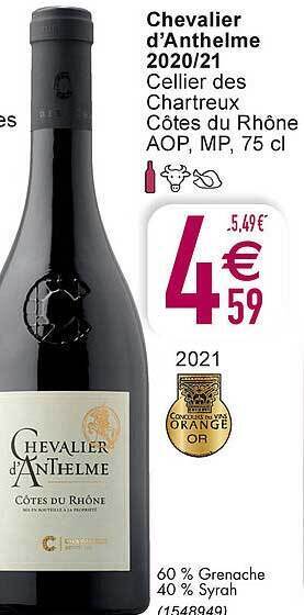 Cora Chevalier D'anthelme 2020-21 Cellier Des Chartreux aanbieding