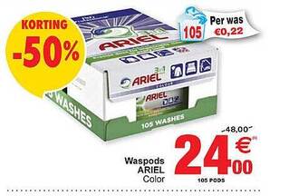Cora Waspods Ariel aanbieding