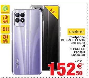 Cora Realme Smartphone aanbieding
