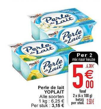 Cora Perle De Lait Yoplait aanbieding