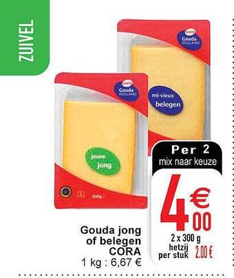 Cora Gouda Jong Of Belegen aanbieding