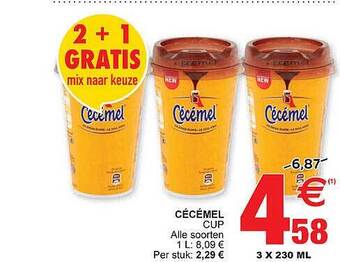 Cora Cécémel Cup aanbieding