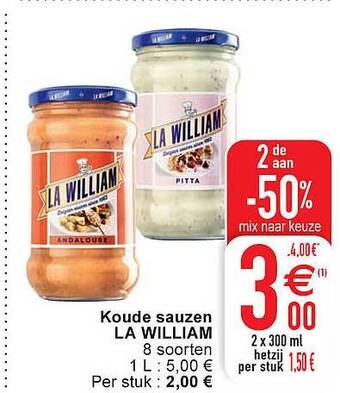 Cora Koude Sauzen La William aanbieding