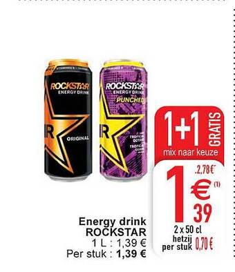 Cora Energy Drink Rockstar aanbieding