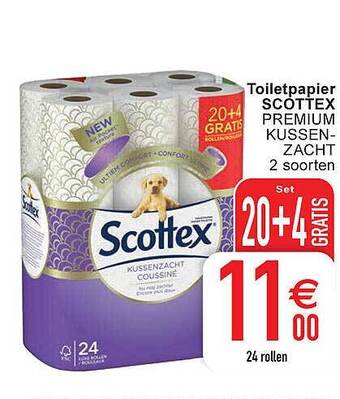 Cora Toiletpapier Scottex aanbieding