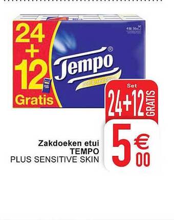 Cora Zakdoeken Etui Tempo aanbieding