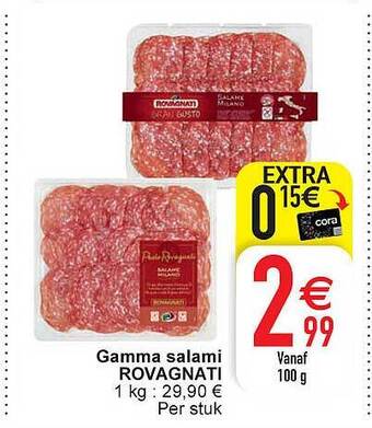 Cora Gamma Salami Rovagnati aanbieding