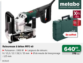 Mr Bricolage Metabo Rainureuse À Béton MFE 40 aanbieding