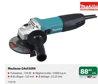 Mr Bricolage Makita Meuleuse GA4530RK aanbieding