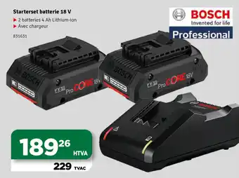 Mr Bricolage Bosch Starterset Batteries 18V aanbieding