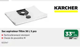 Karcher Sac Aspirateur Filtre 30 L 5 pcs