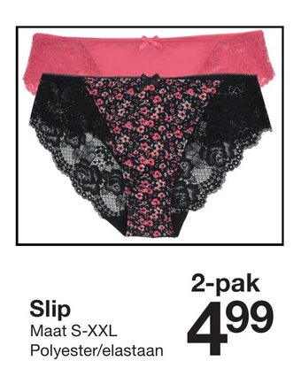 Zeeman Slip S-XXL aanbieding