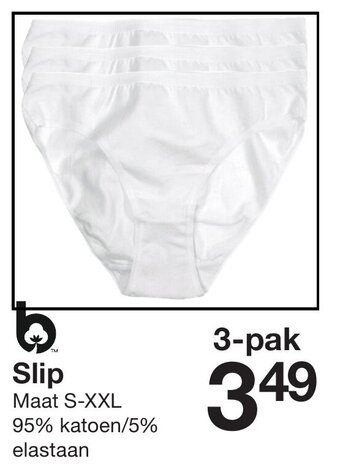 Zeeman Slip S-XXL aanbieding