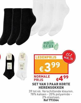 Trafic Set Van 3 Paar Korte Herensokken aanbieding