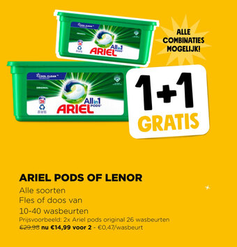 Jumbo Ariel pods of lenor aanbieding