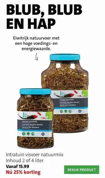 Intratuin Intratuin visvoer natuurmix Inhoud 2 of 4 liter aanbieding