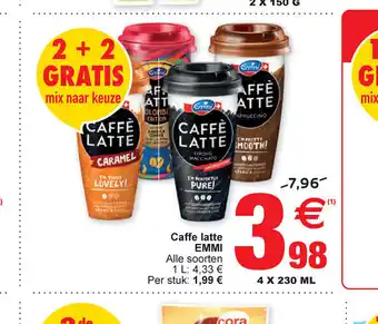 Cora Caffe latte Emmi Alle soorten 4 x 230 ml aanbieding