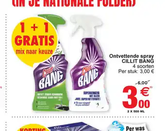Cora Ontvettende spray Cillit Bang 2 x 500 ml aanbieding