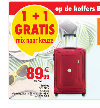 Cora Trolley Delsey 55 cm aanbieding