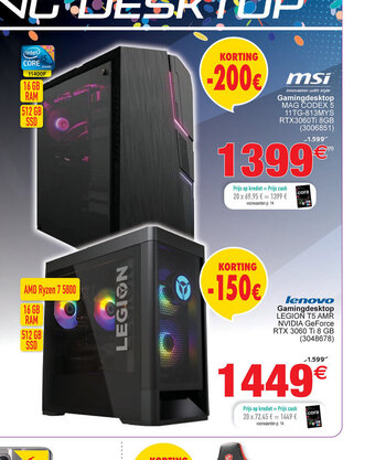 Cora Lenovo Gamingdesktop aanbieding