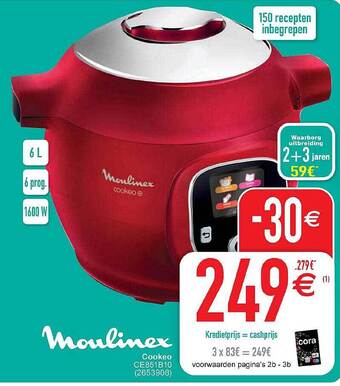 Cora Moulinex Cookeo aanbieding