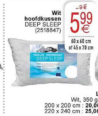 Cora Wit Hoofdkussen aanbieding