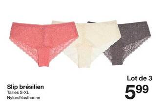 Zeeman Slip Brésilien aanbieding