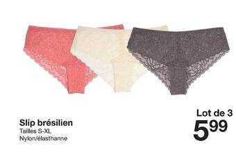 Zeeman Slip Brésilien aanbieding