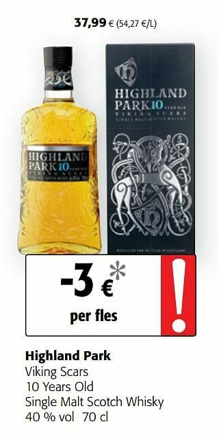 Highland park viking scars 10 years old single malt scotch whisky